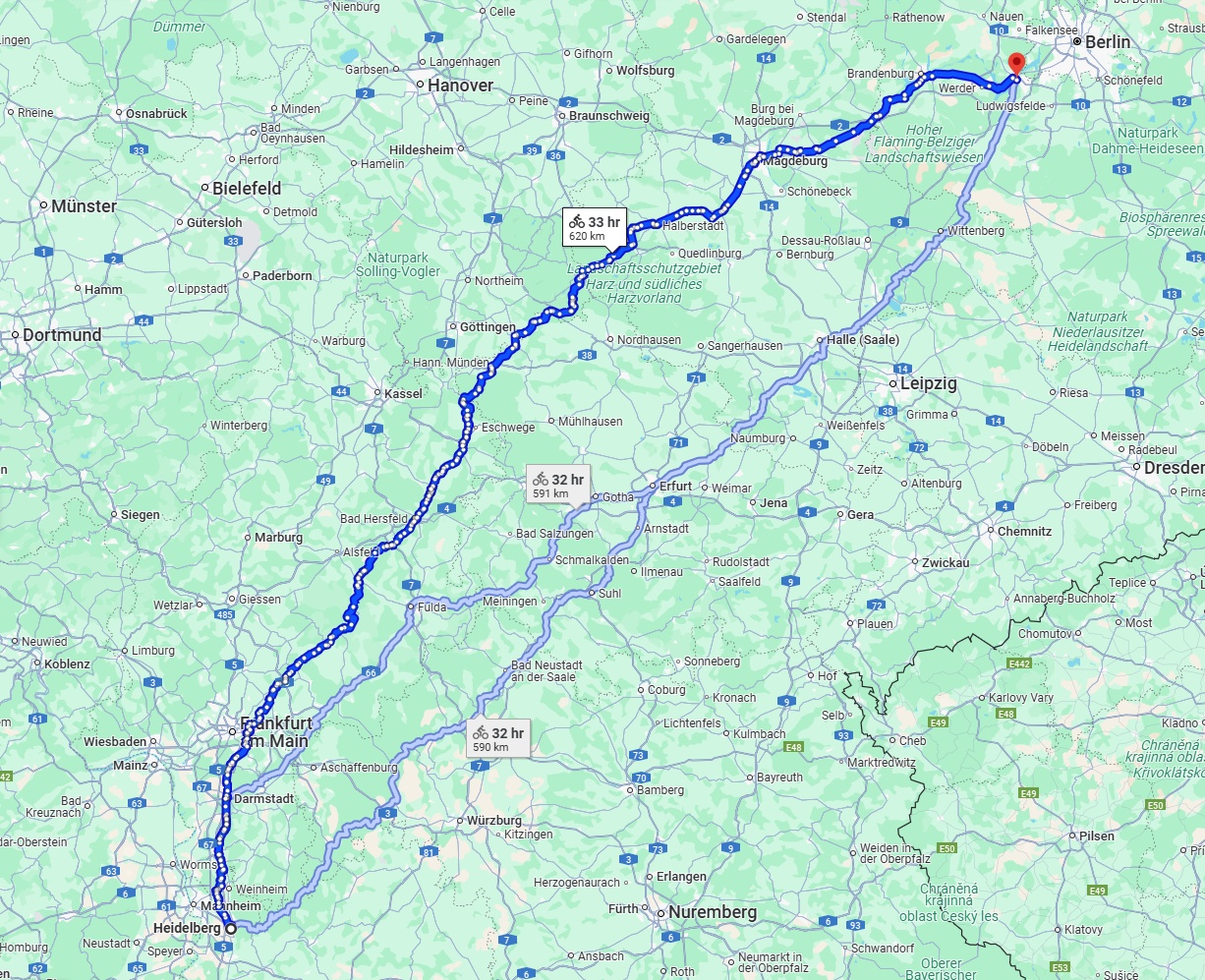 Anreise von Heidelberg Zu Potsdam Über 