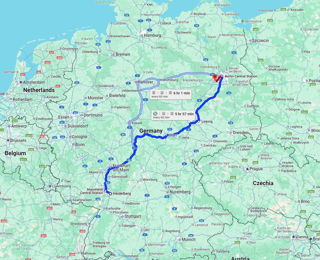 Anreise von Heidelberg Zu Potsdam Über 