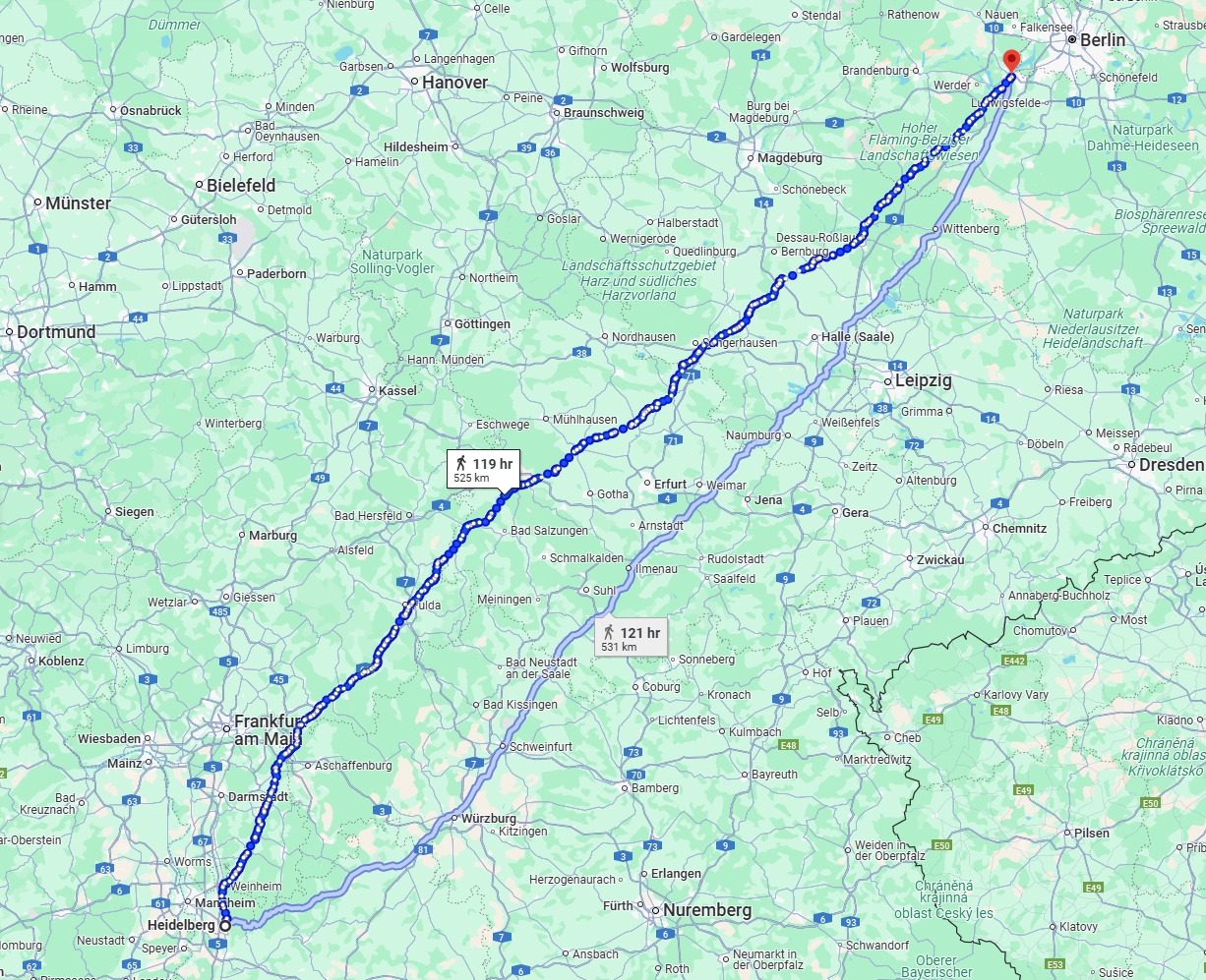 Anreise von Heidelberg Zu Potsdam Über 