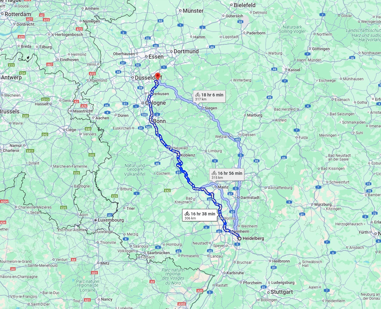 Anreise von Heidelberg Zu Remscheid Über 