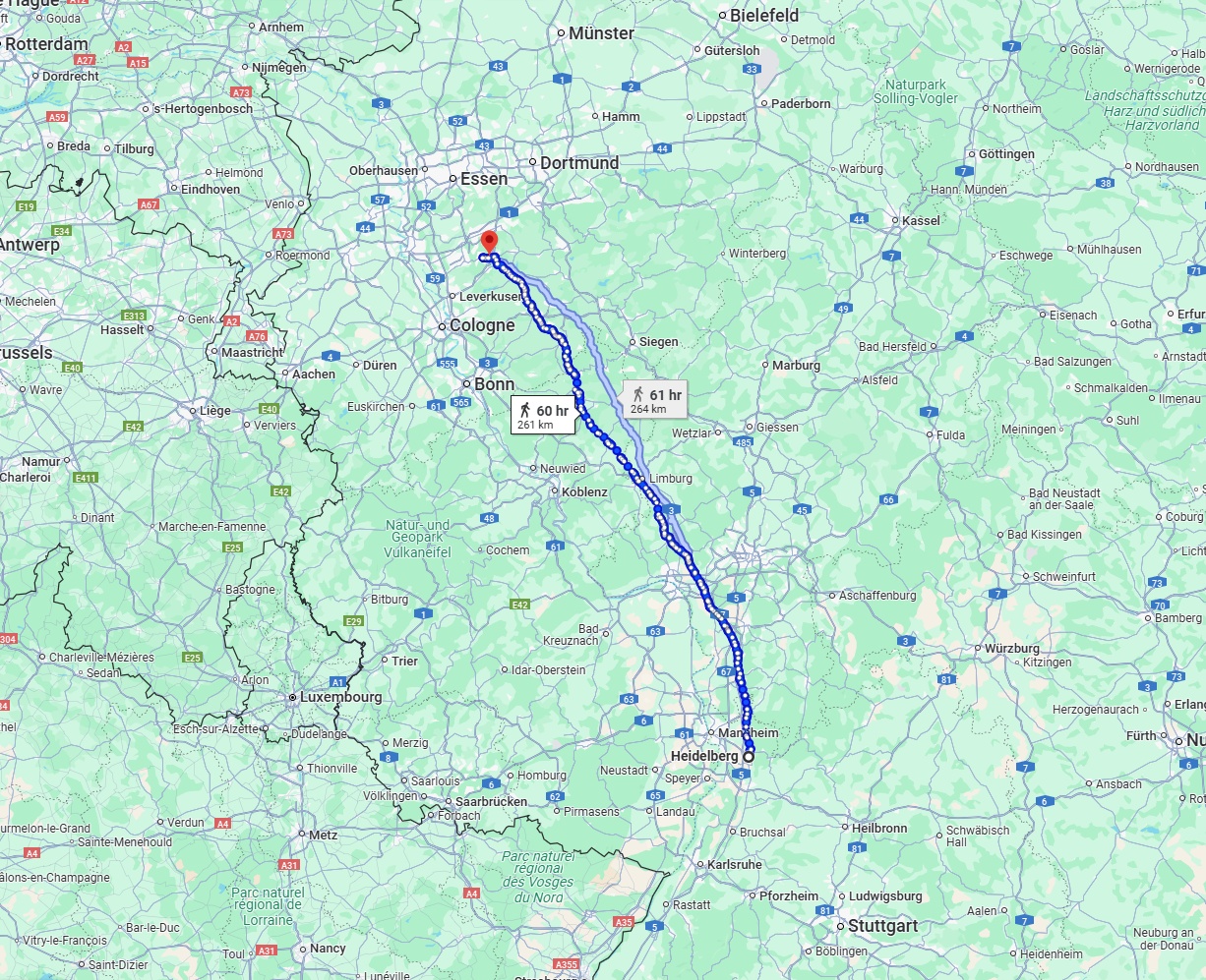 Anreise von Heidelberg Zu Remscheid Über 