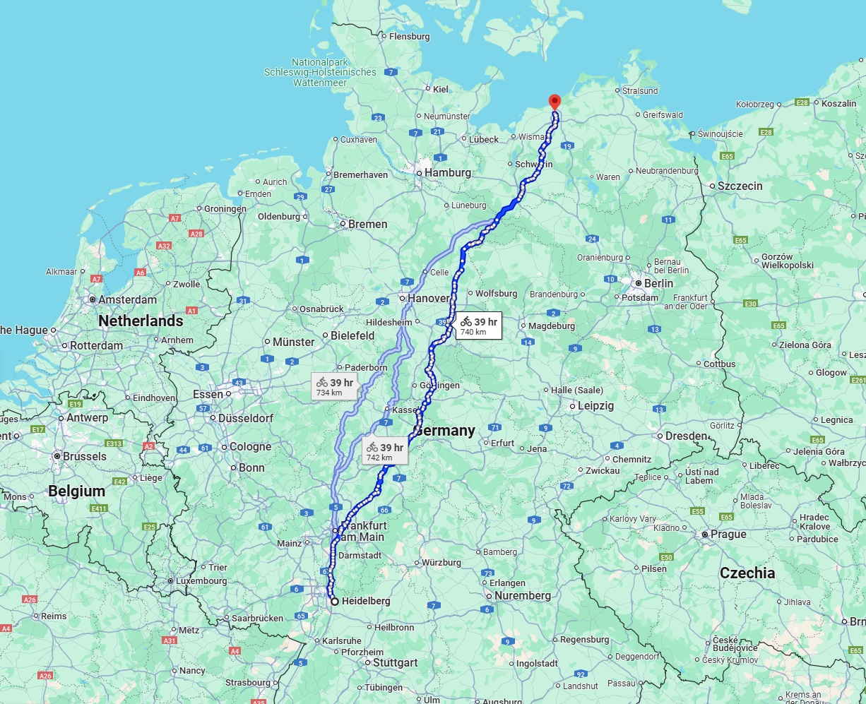 Anreise von Heidelberg Zu Rostock Über 