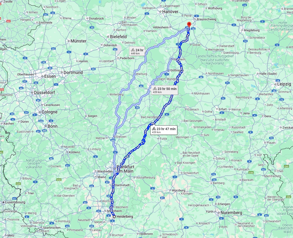 Anreise von Heidelberg Zu Salzgitter Über 