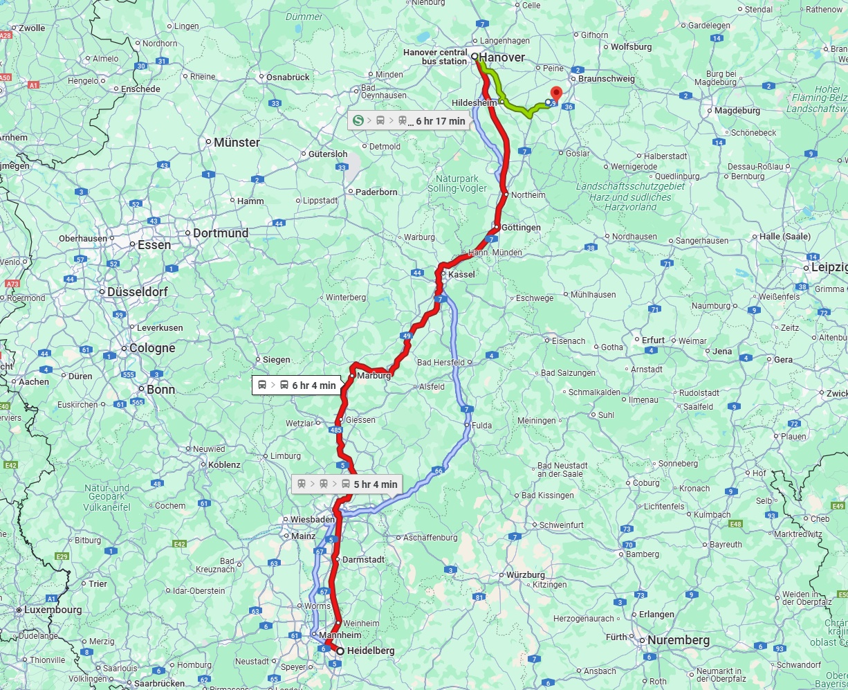 Anreise von Heidelberg Zu Salzgitter Über 