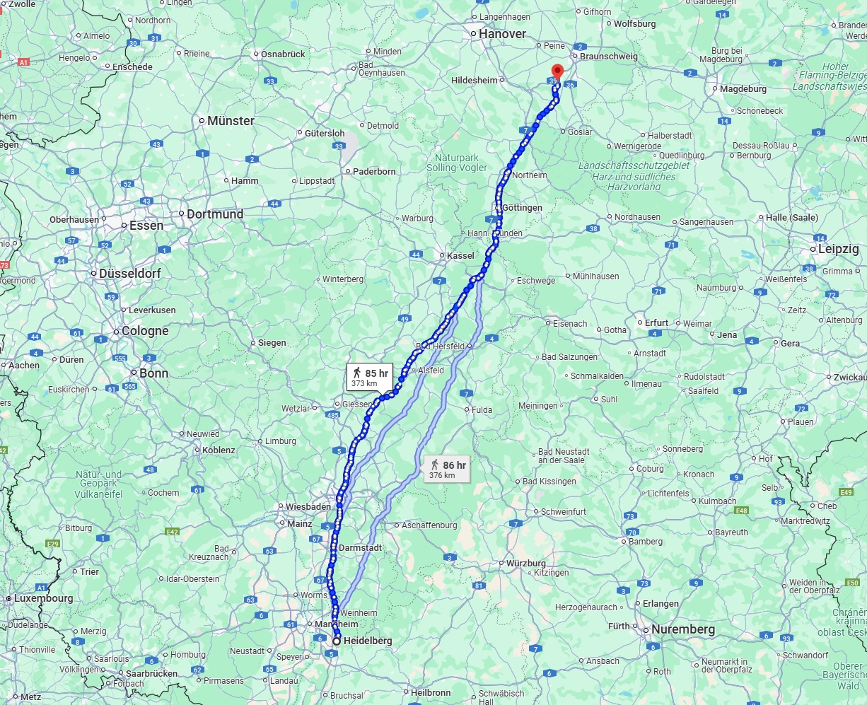 Anreise von Heidelberg Zu Salzgitter Über 