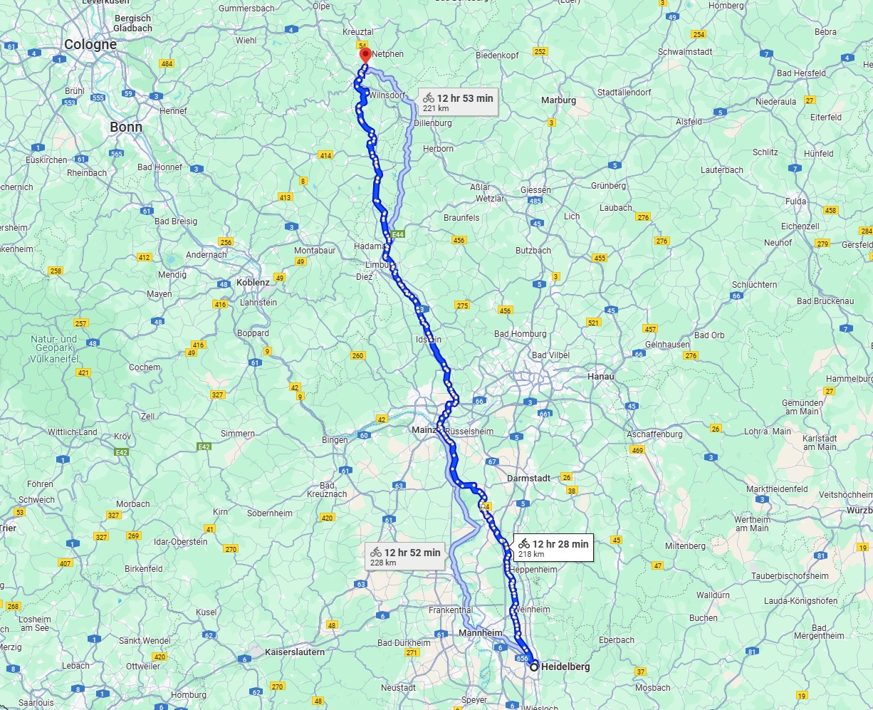 Anreise von Heidelberg Zu Siegen Über 