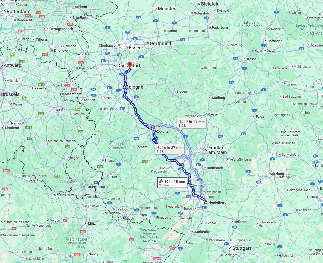 Anreise von Heidelberg Zu Solingen Über 