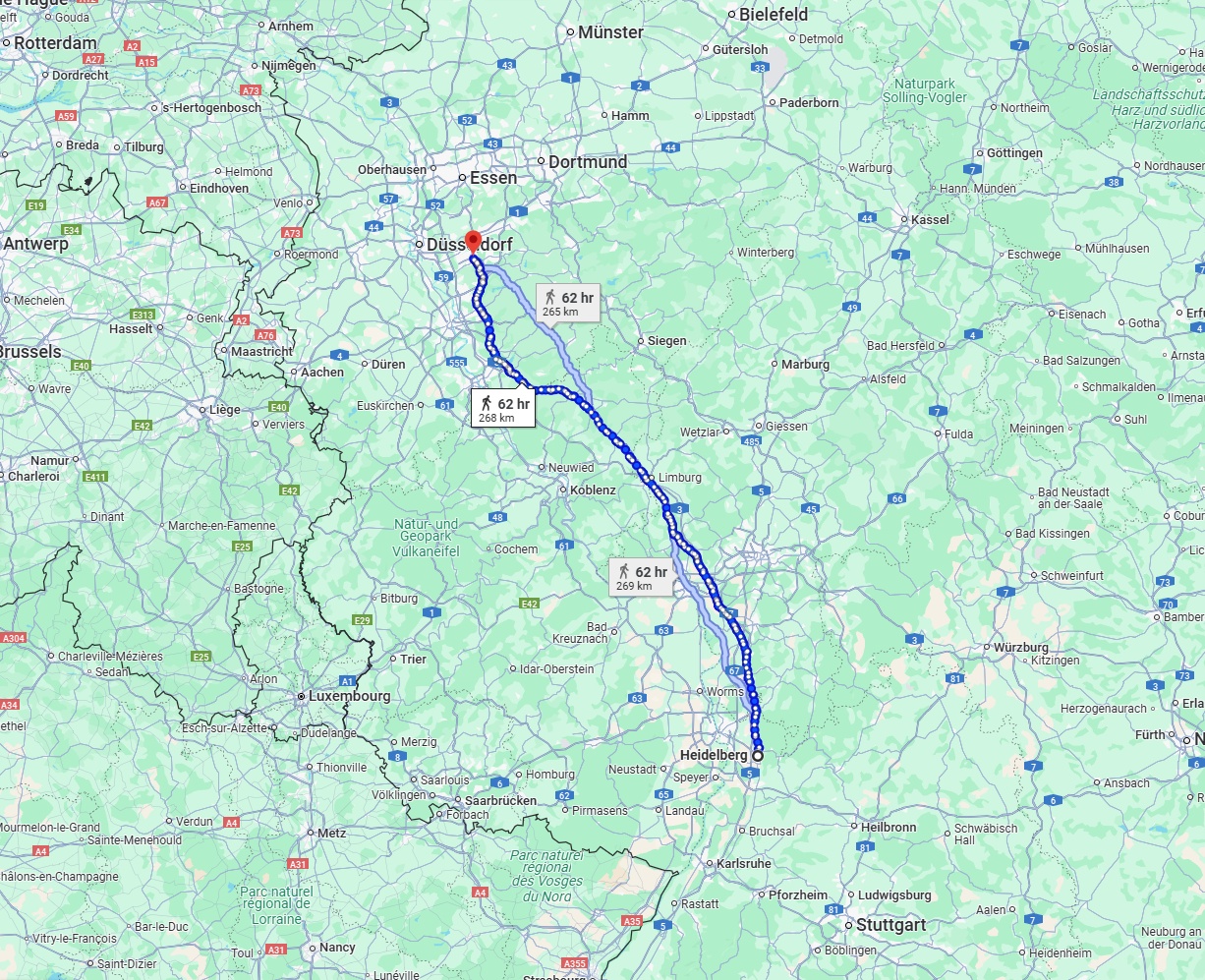 Anreise von Heidelberg Zu Solingen Über 