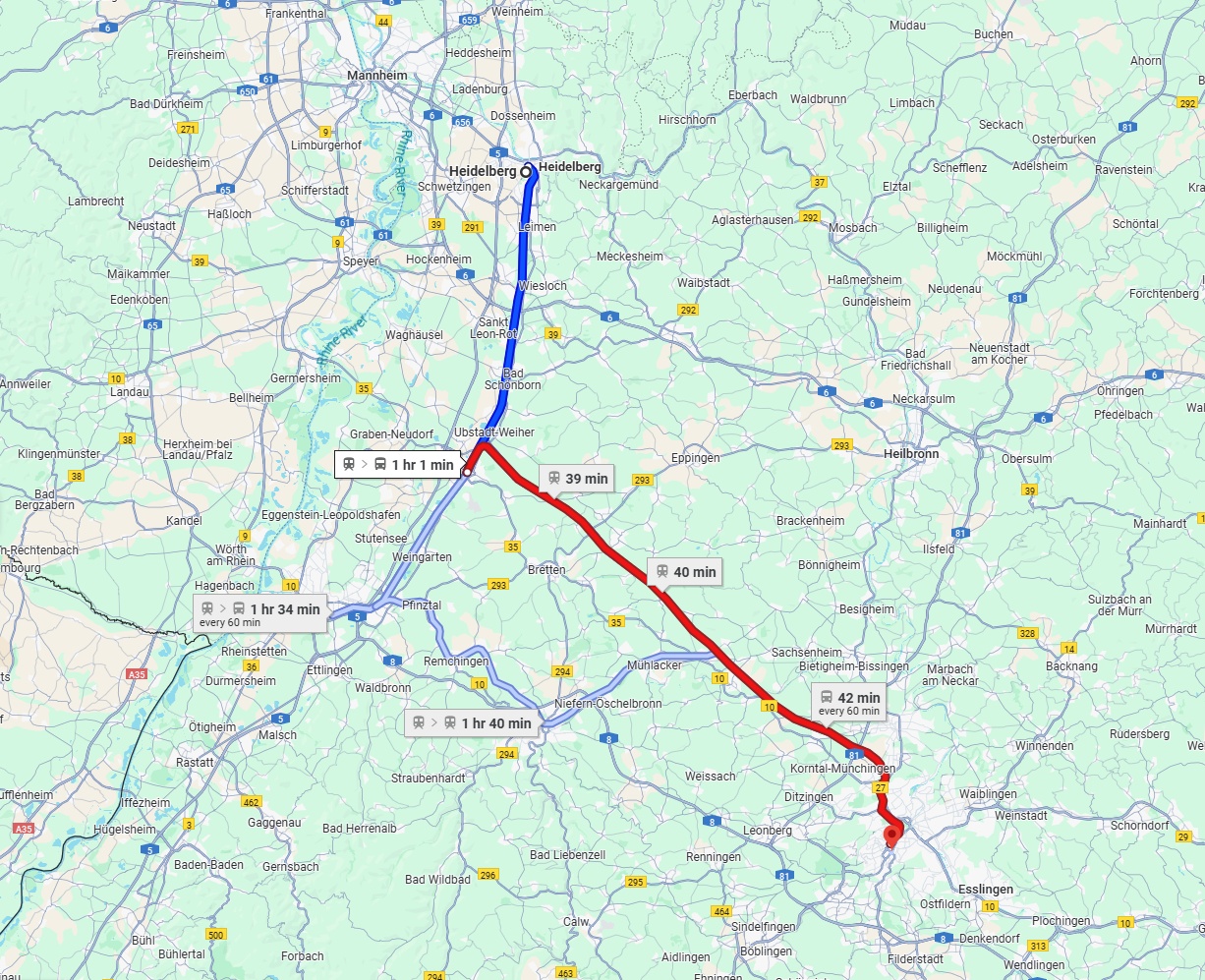 Anreise von Heidelberg Zu Stuttgart Über 