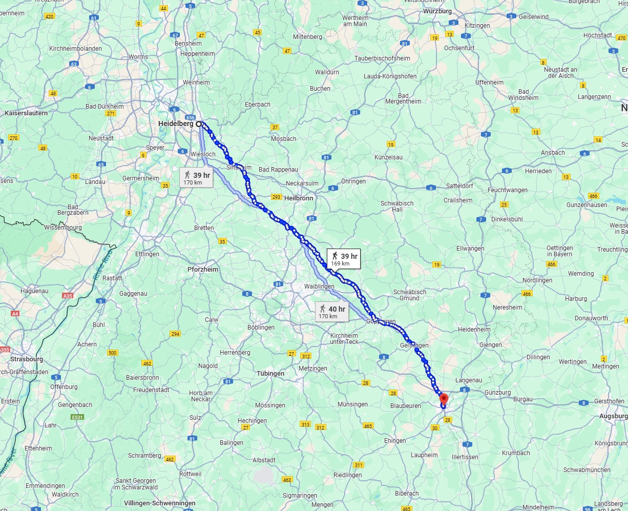 Anreise von Heidelberg Zu Ulm Über 