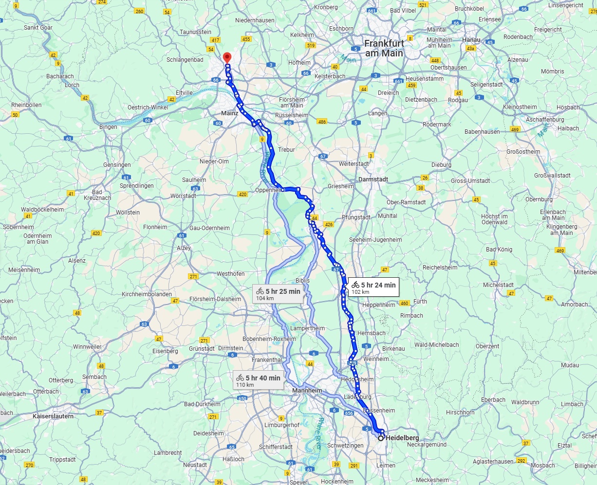 Anreise von Heidelberg Zu Wiesbaden Über 