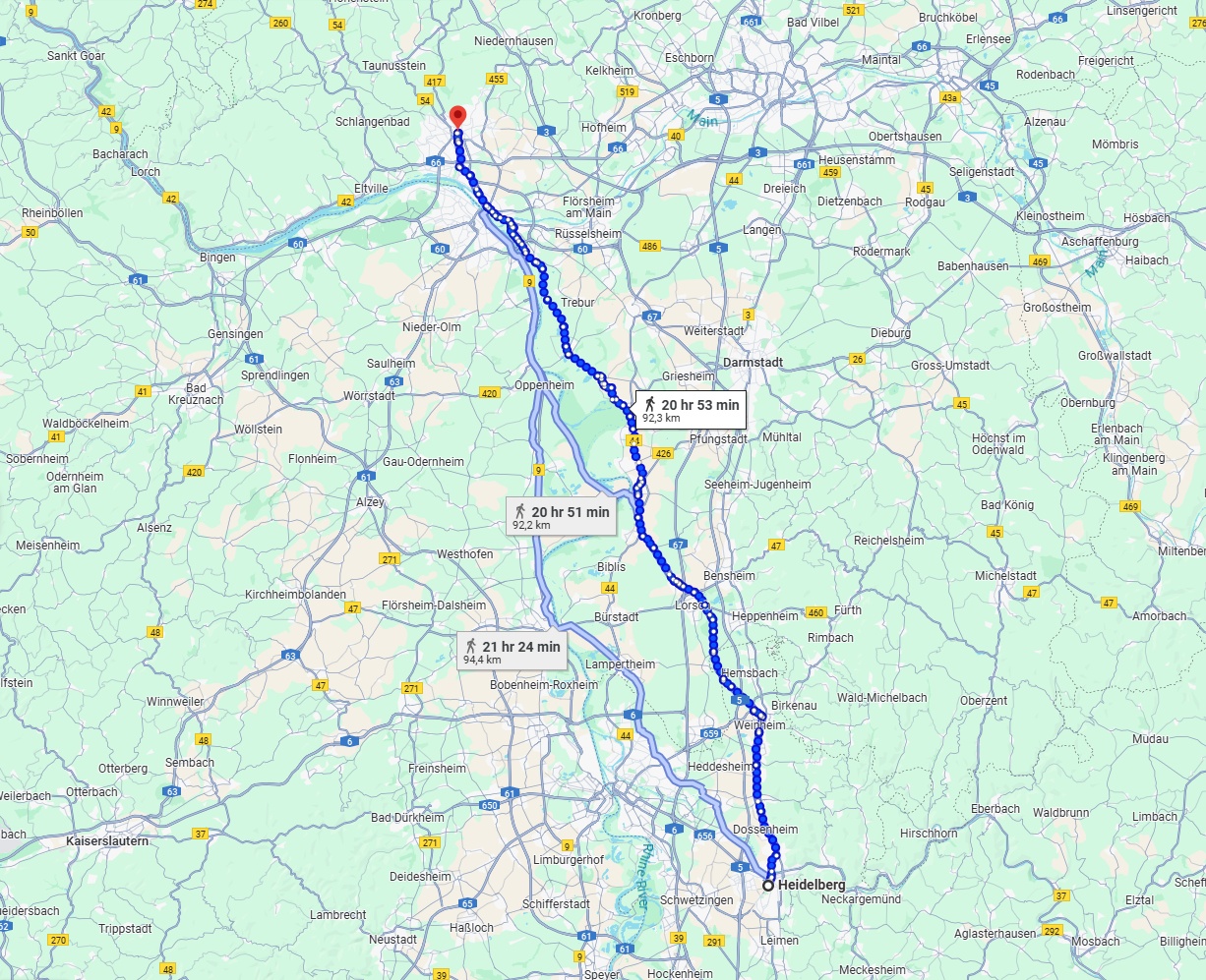 Anreise von Heidelberg Zu Wiesbaden Über 