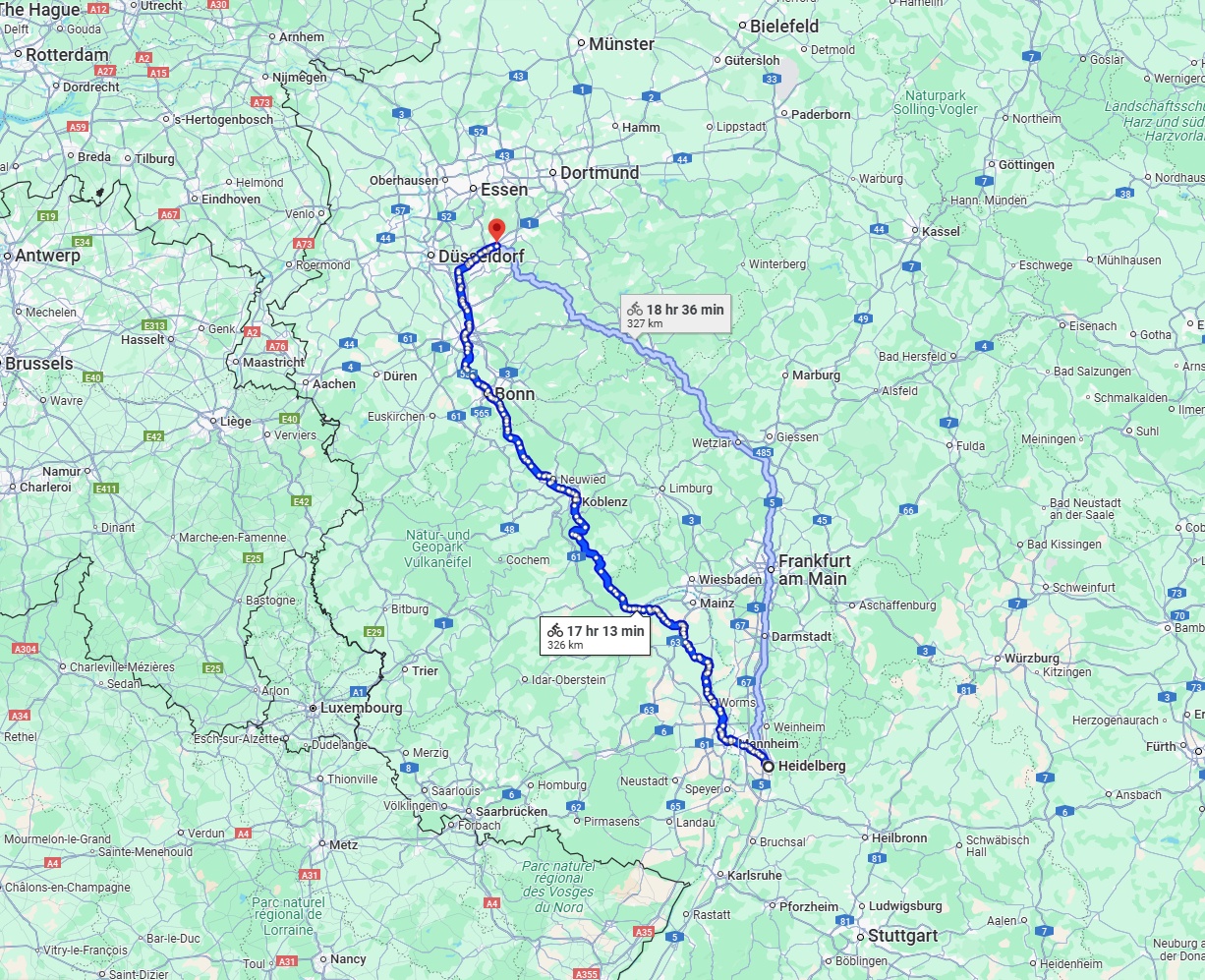 Anreise von Heidelberg Zu Wuppertal Über 