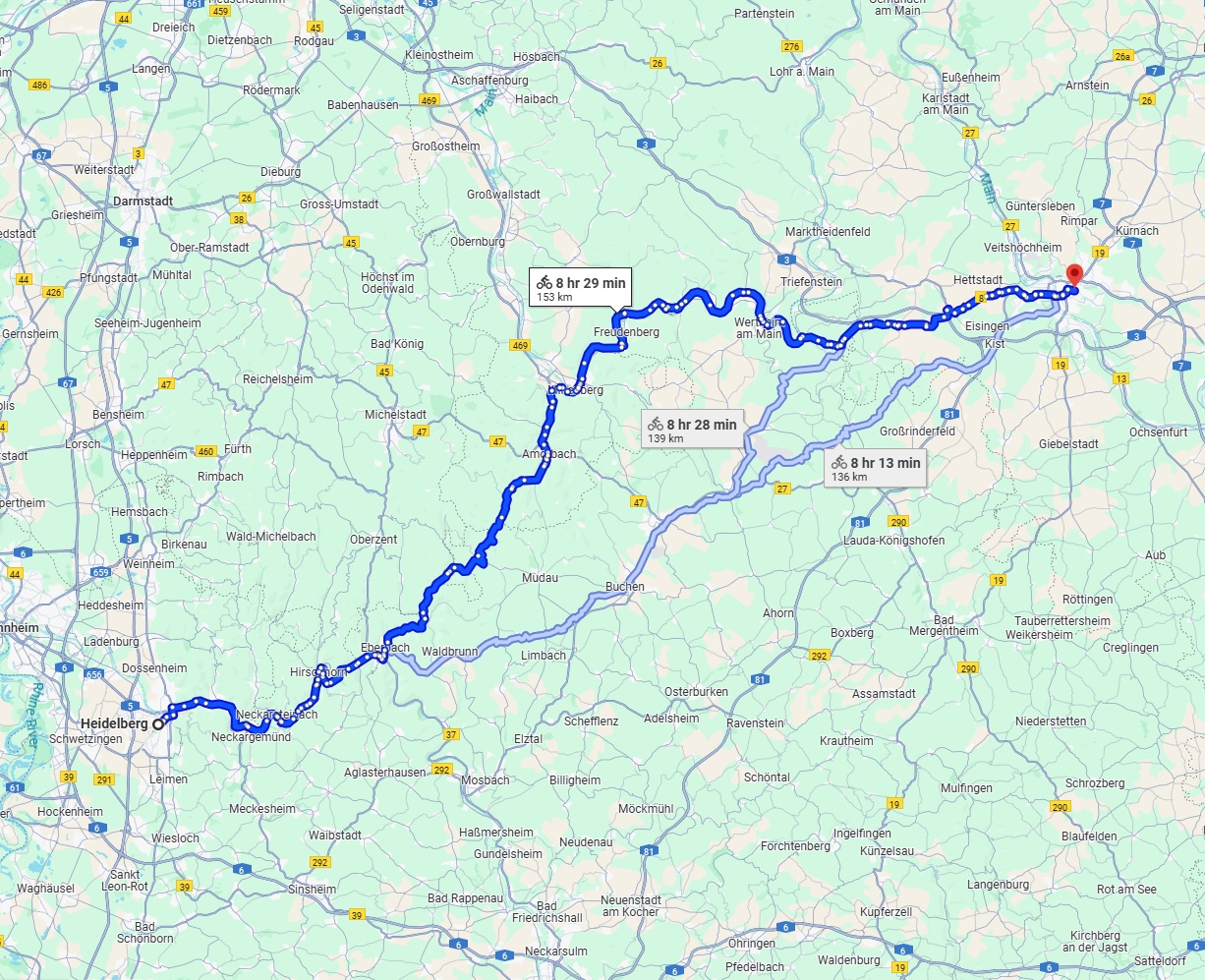 Anreise von Heidelberg Zu Würzburg Über 