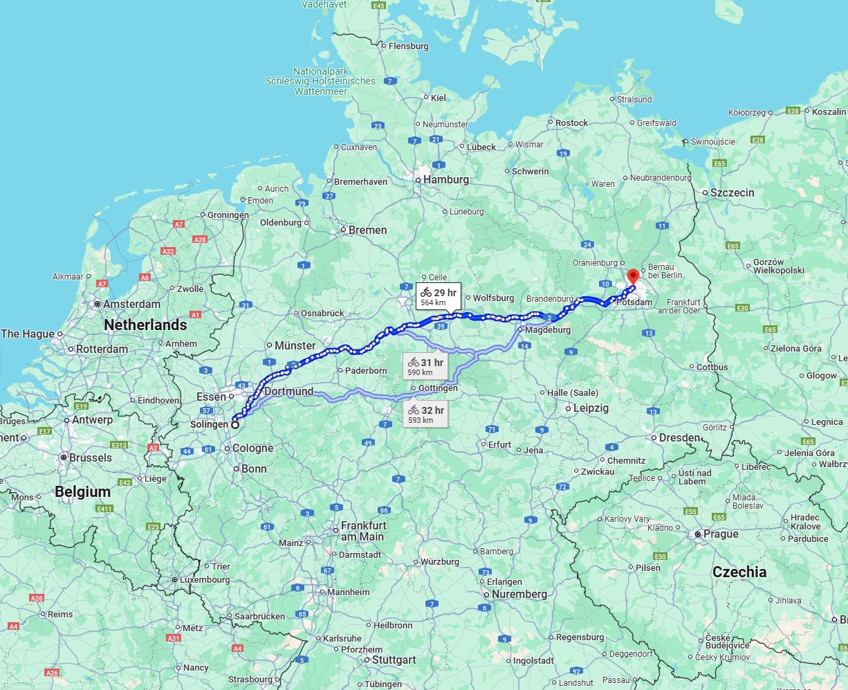 Anreise von Solingen Zu Berlin Über 