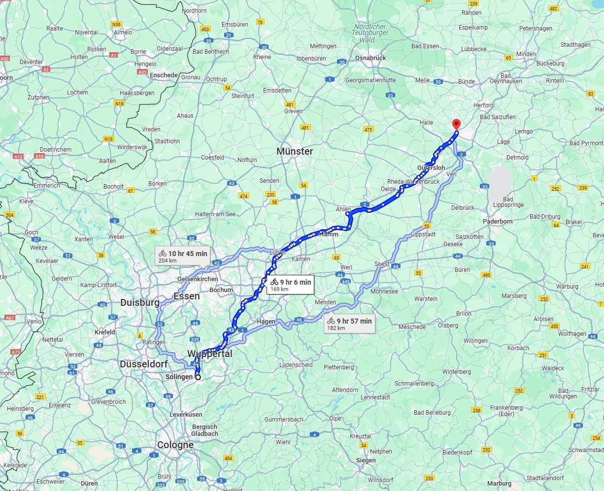 Anreise von Solingen Zu Bielefeld Über 