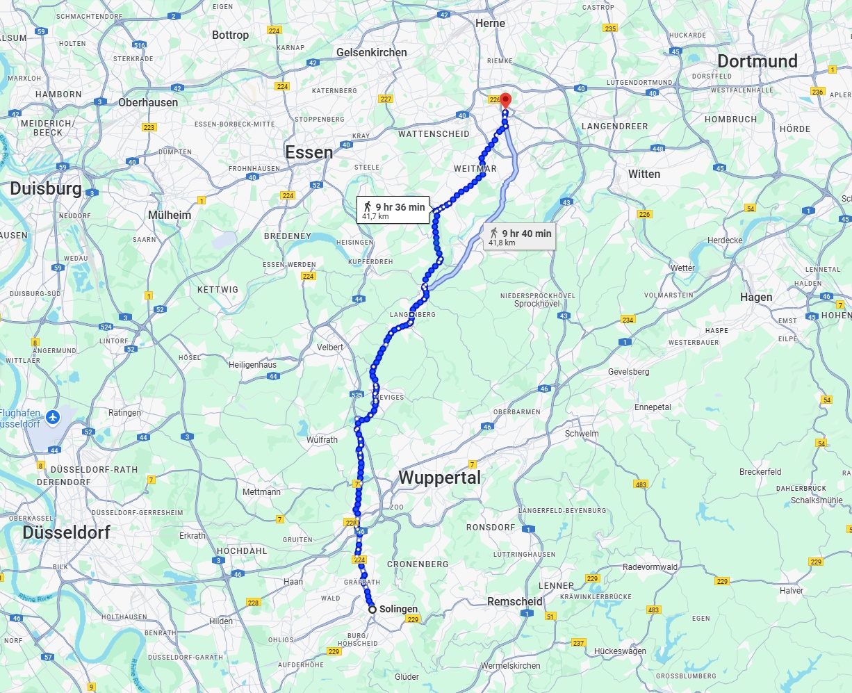 Anreise von Solingen Zu Bochum Über 