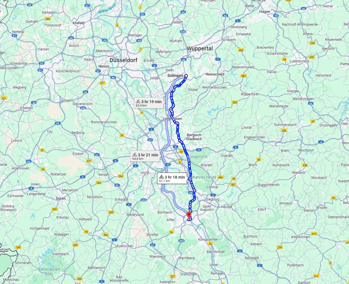 Anreise von Solingen Zu Bonn Über 