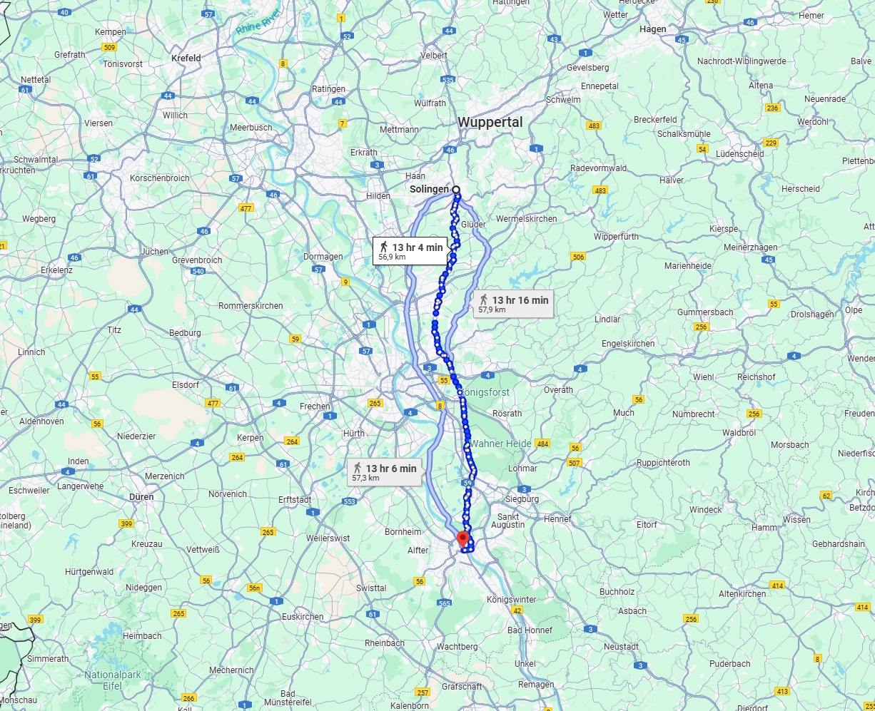Anreise von Solingen Zu Bonn Über 