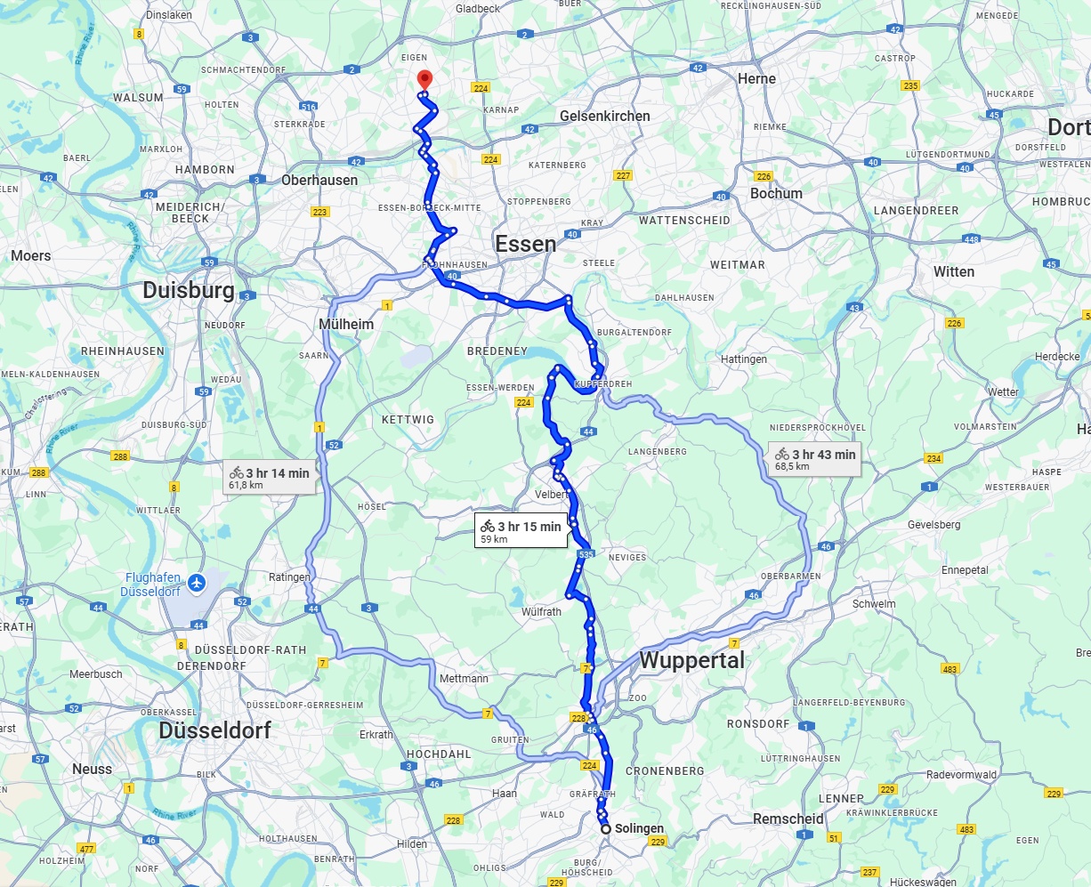 Anreise von Solingen Zu Bottrop Über 