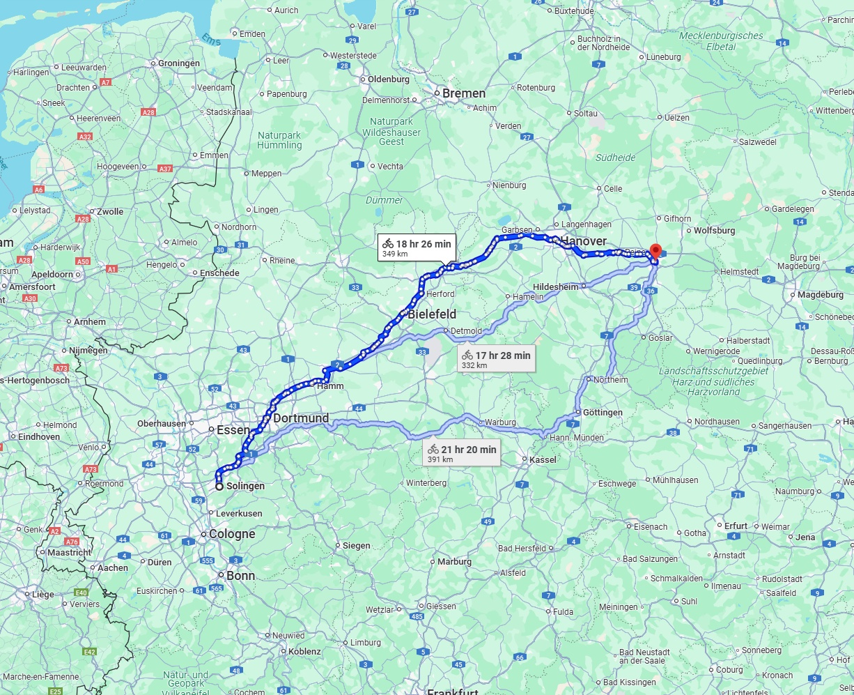 Anreise von Solingen Zu Braunschweig Über 