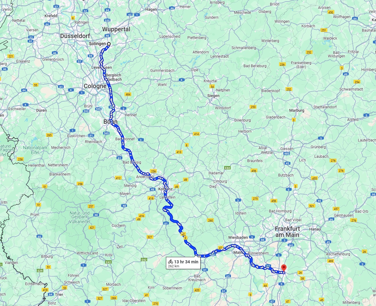 Anreise von Solingen Zu Darmstadt Über 