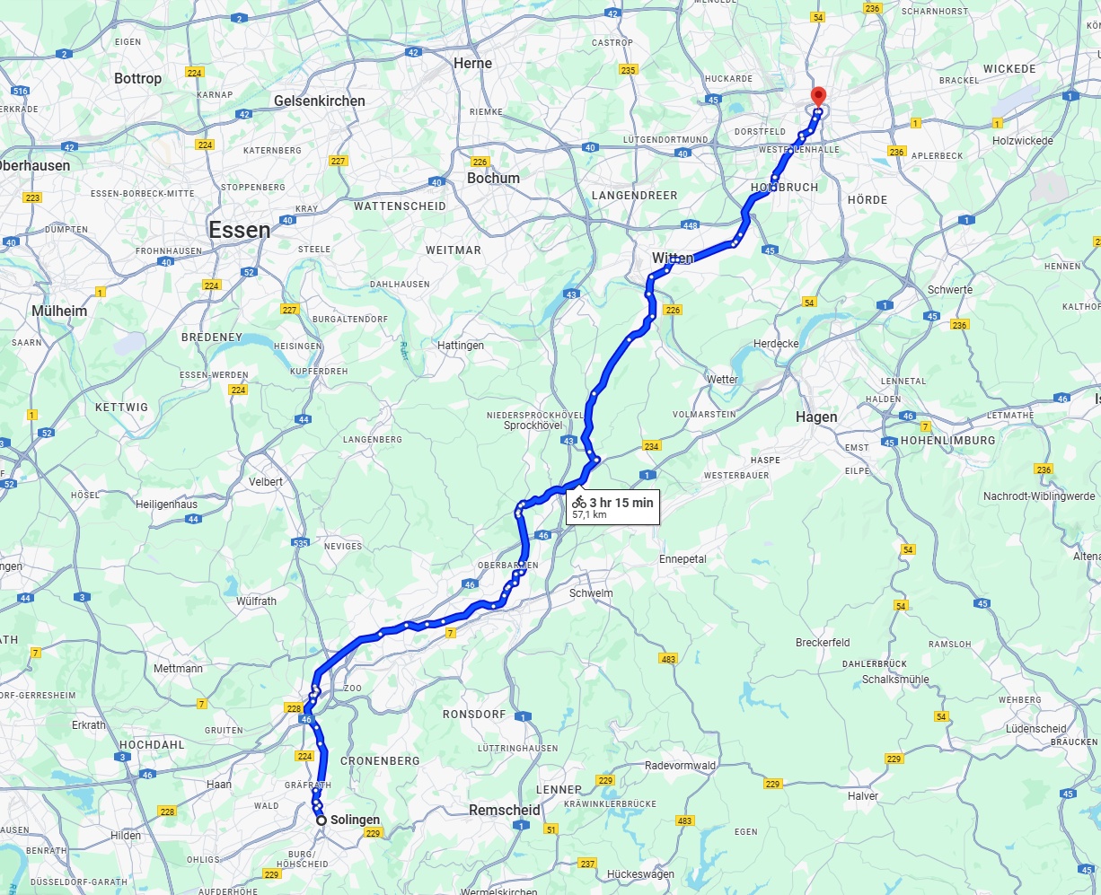 Anreise von Solingen Zu Dortmund Über 