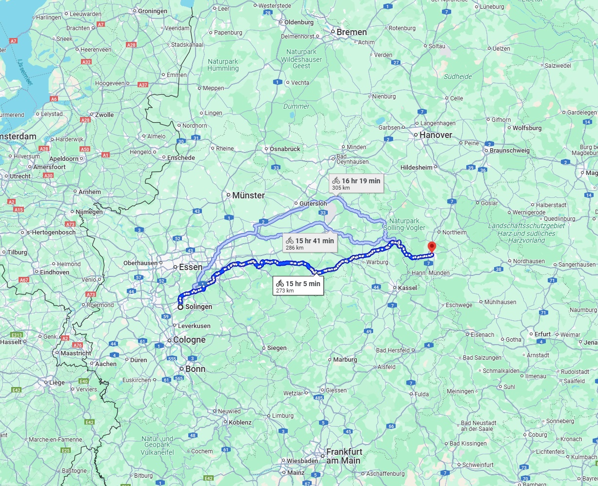 Anreise von Solingen Zu Göttingen Über 