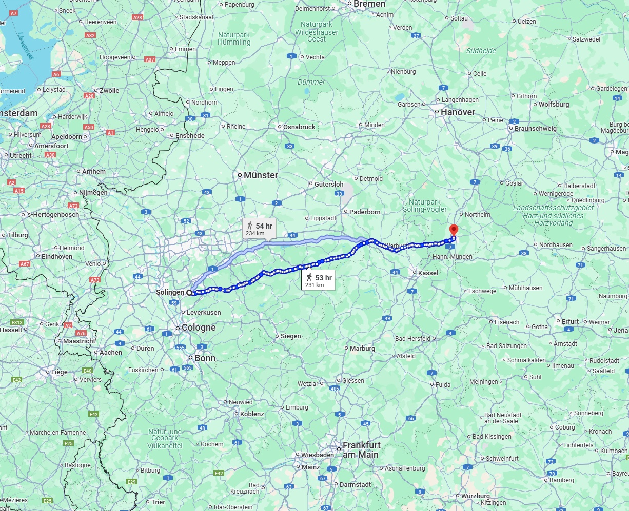 Anreise von Solingen Zu Göttingen Über 