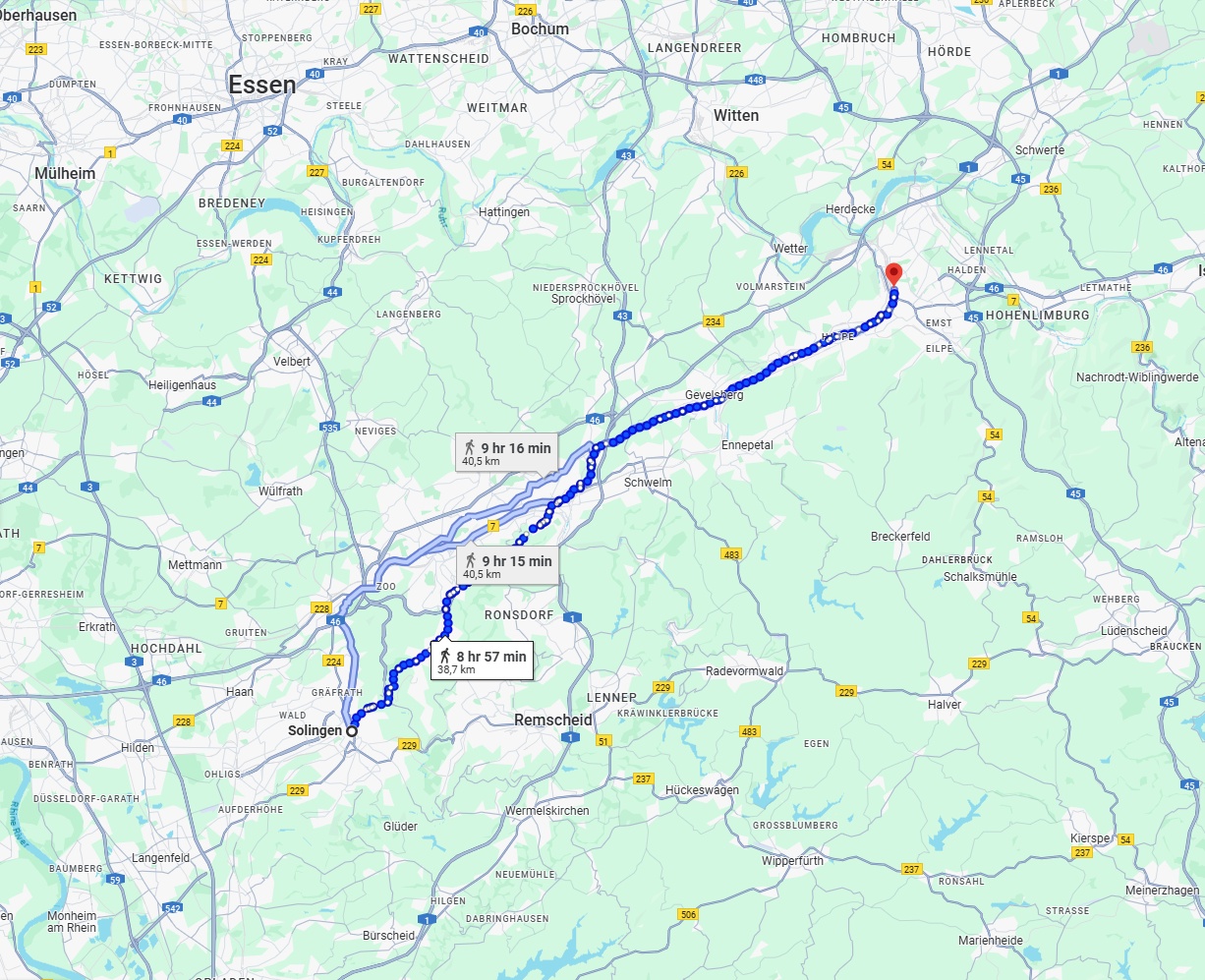Anreise von Solingen Zu Hagen Über 