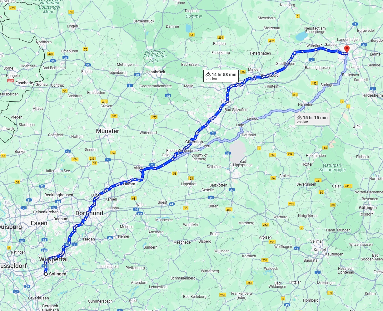 Anreise von Solingen Zu Hannover Über 