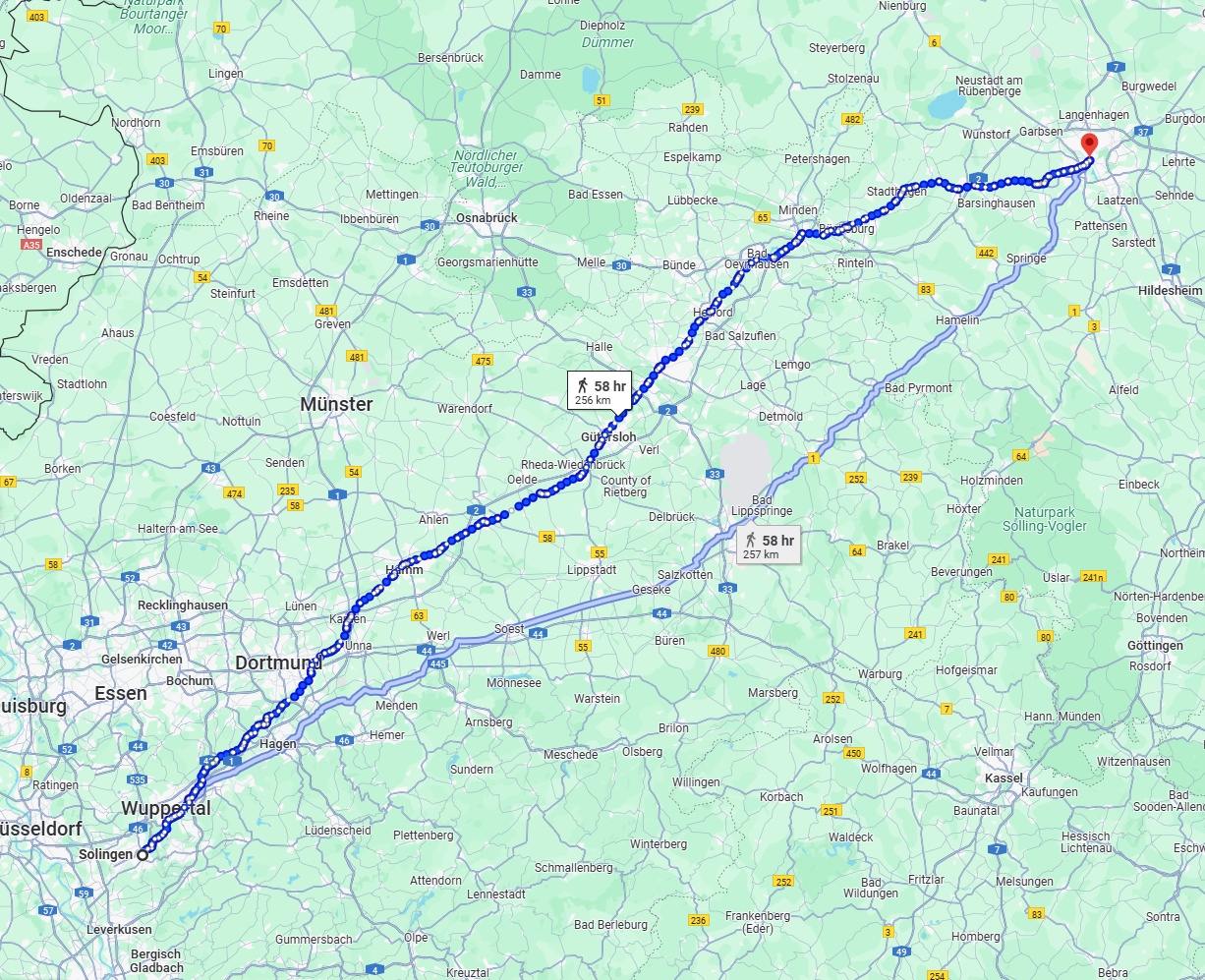 Anreise von Solingen Zu Hannover Über 
