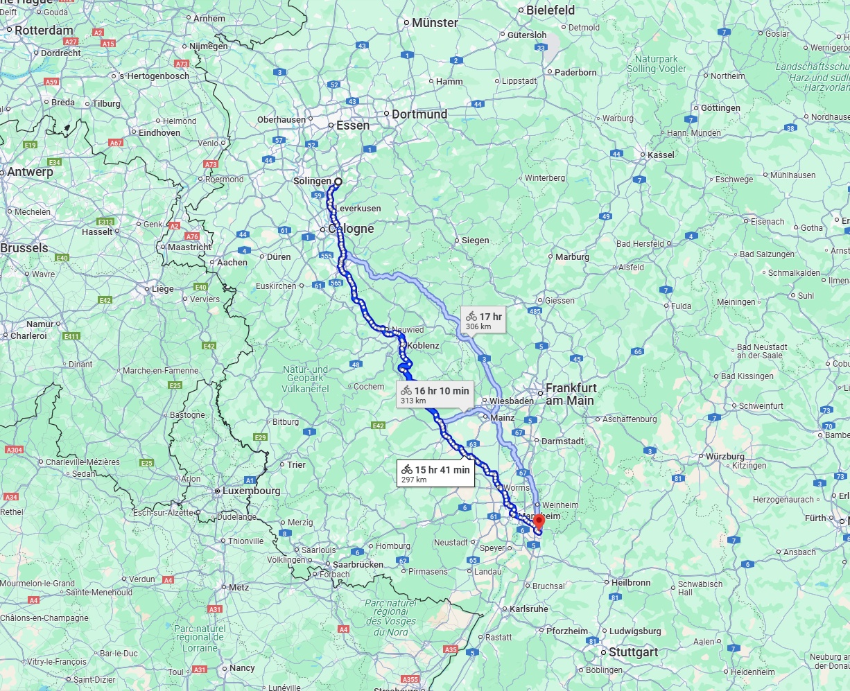 Anreise von Solingen Zu Heidelberg Über 
