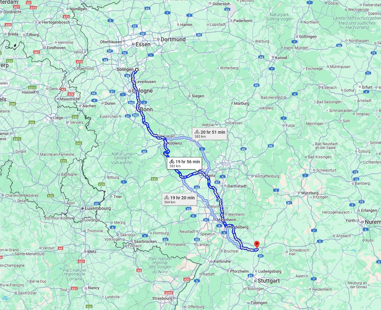 Anreise von Solingen Zu Heilbronn Über 