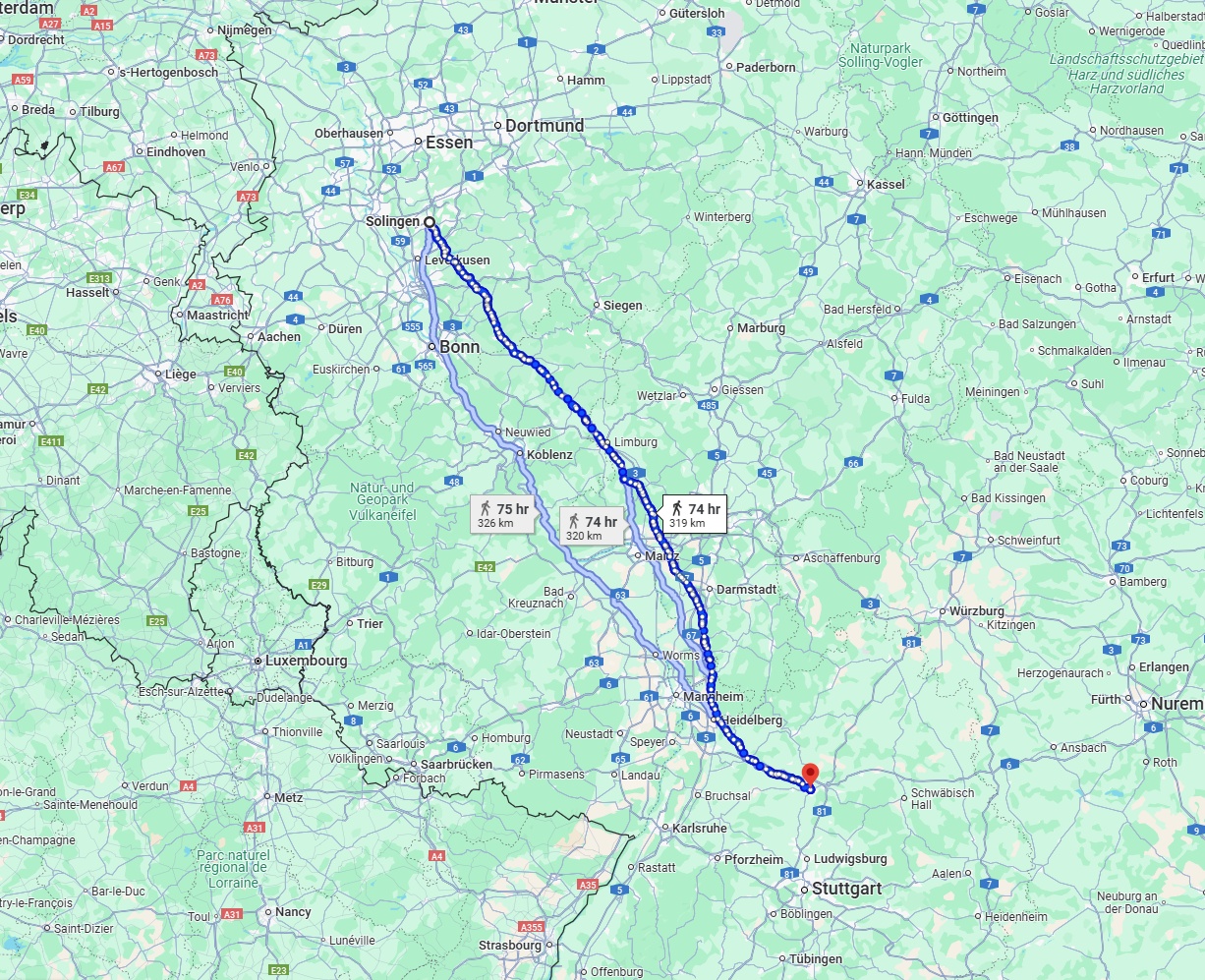 Anreise von Solingen Zu Heilbronn Über 
