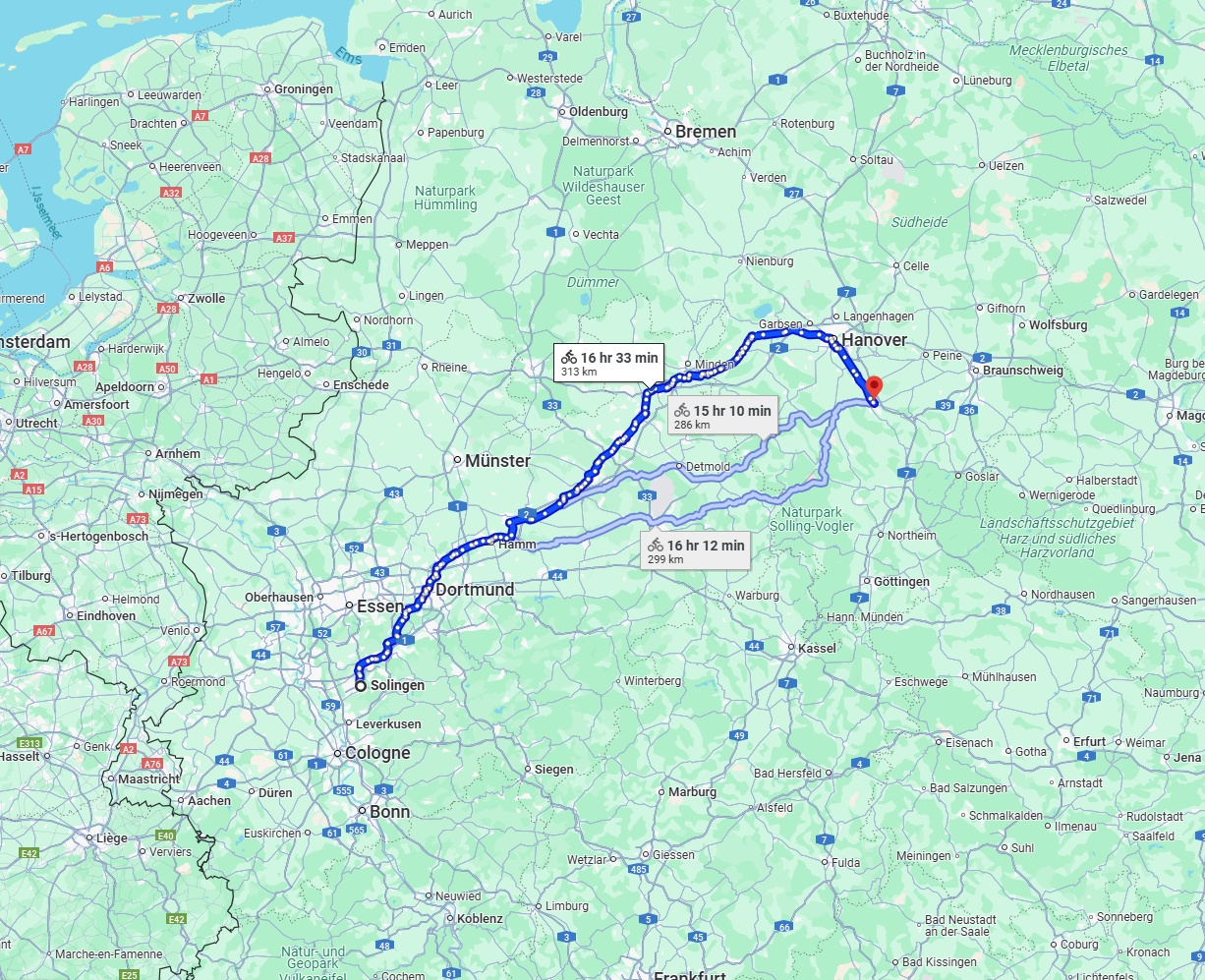 Anreise von Solingen Zu Hildesheim Über 