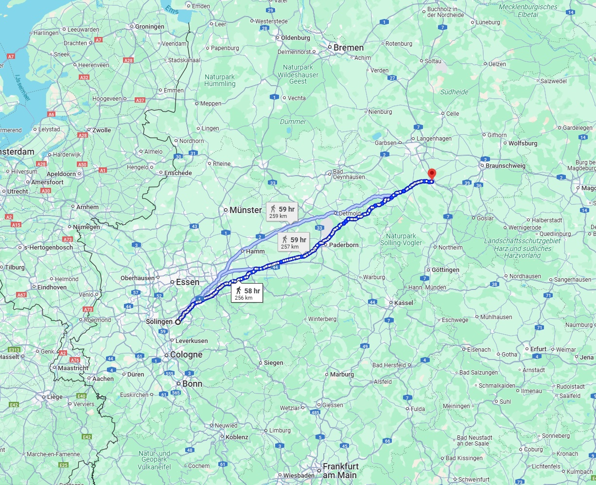 Anreise von Solingen Zu Hildesheim Über 