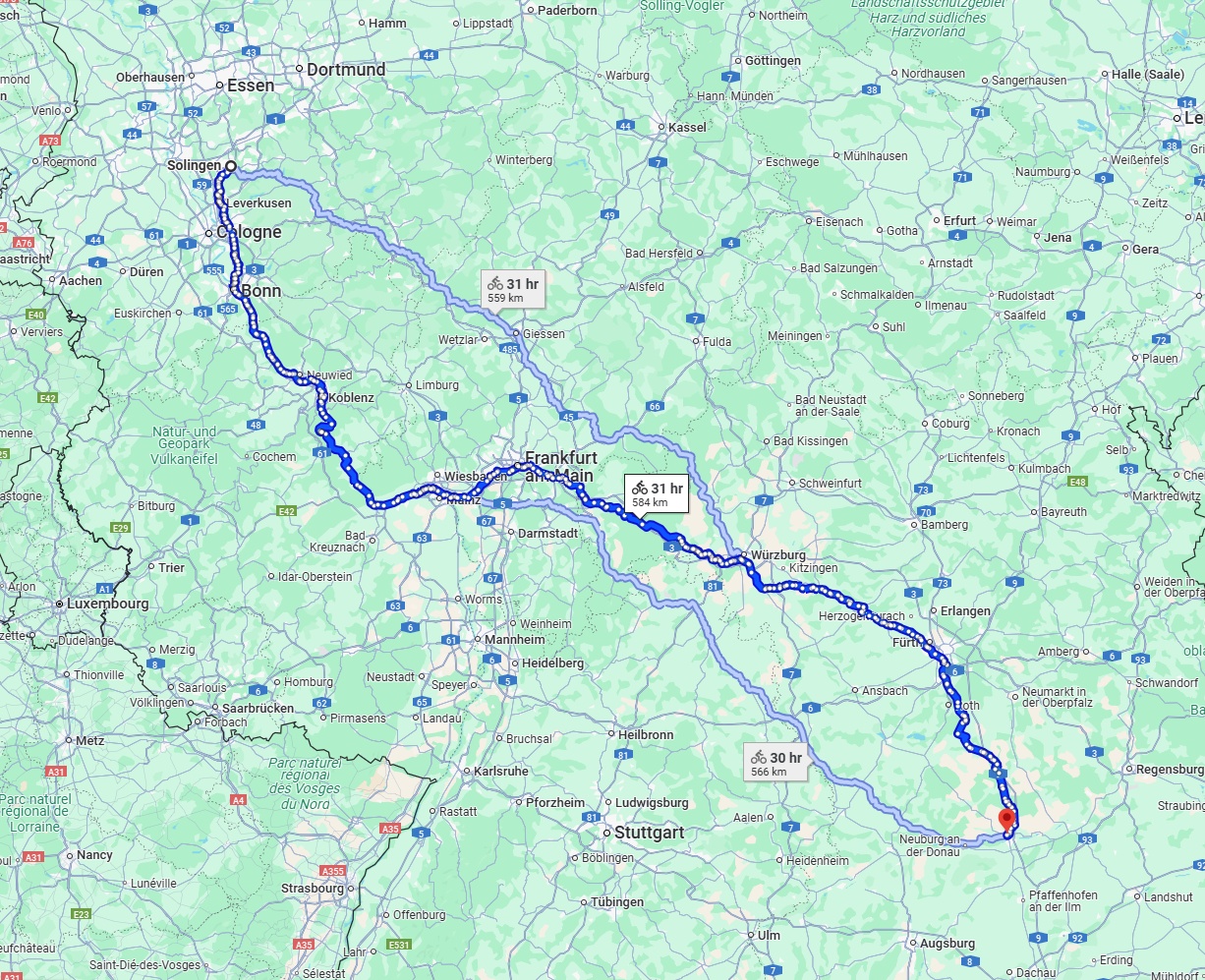 Anreise von Solingen Zu Ingolstadt Über 