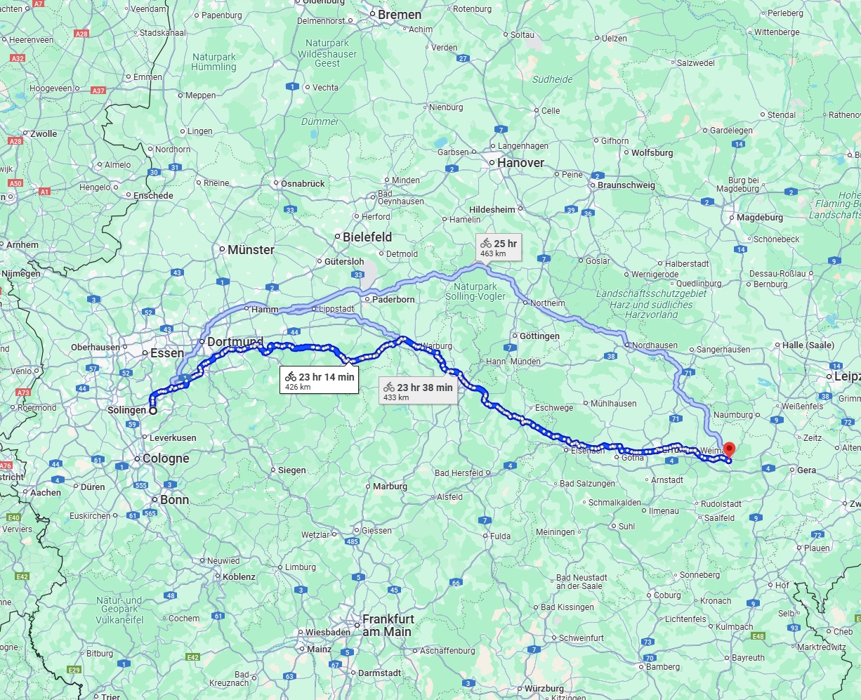 Anreise von Solingen Zu Jena Über 