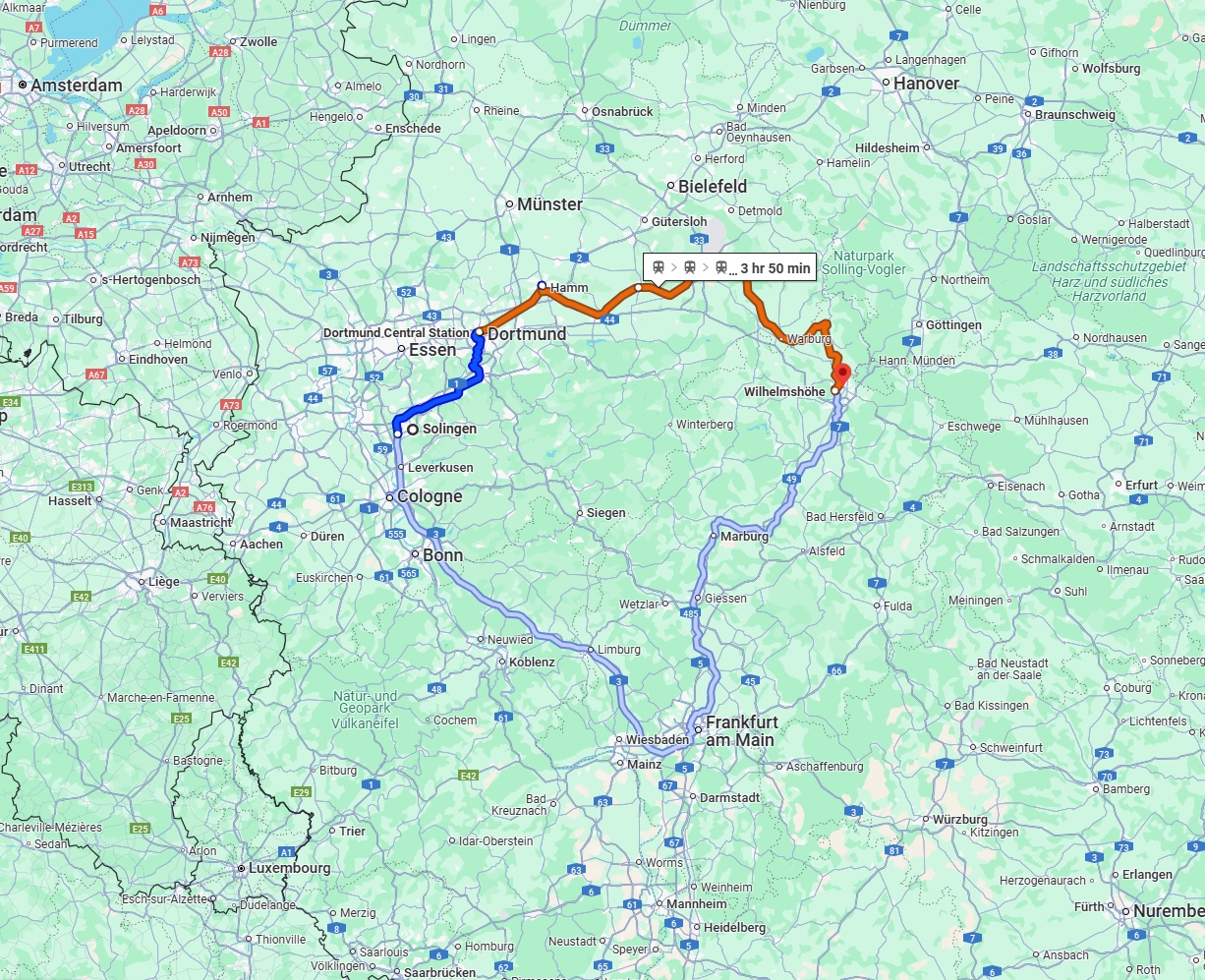 Anreise von Solingen Zu Kassel Über 