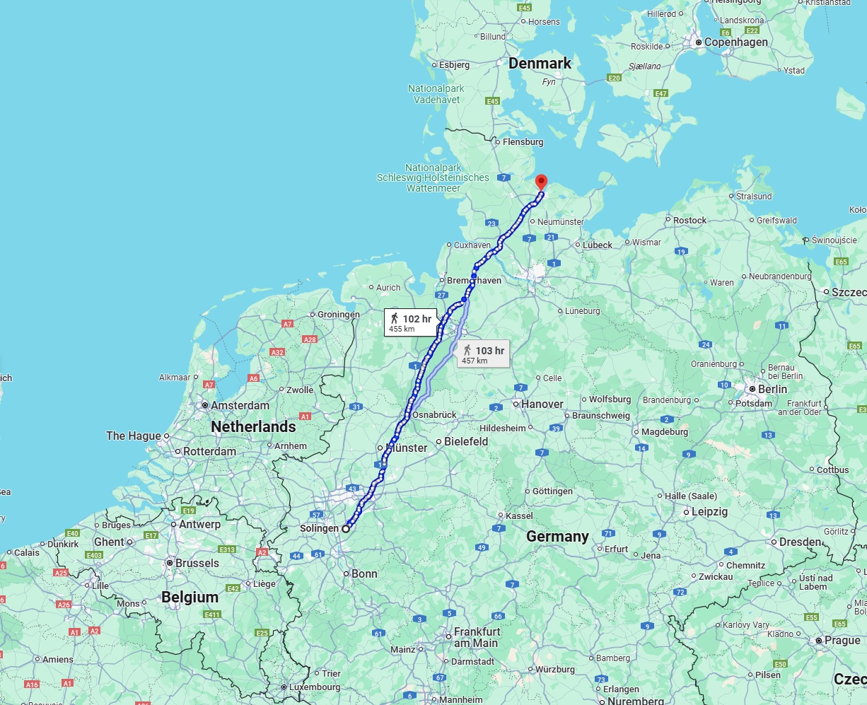 Anreise von Solingen Zu Kiel Über 