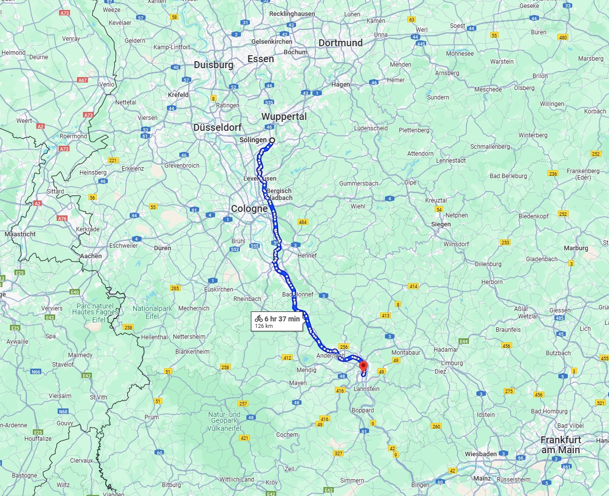Anreise von Solingen Zu Koblenz Über 