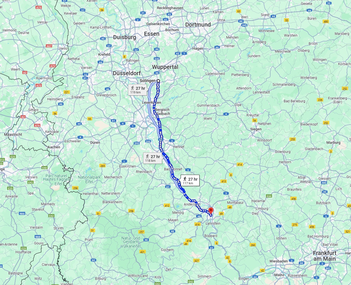Anreise von Solingen Zu Koblenz Über 