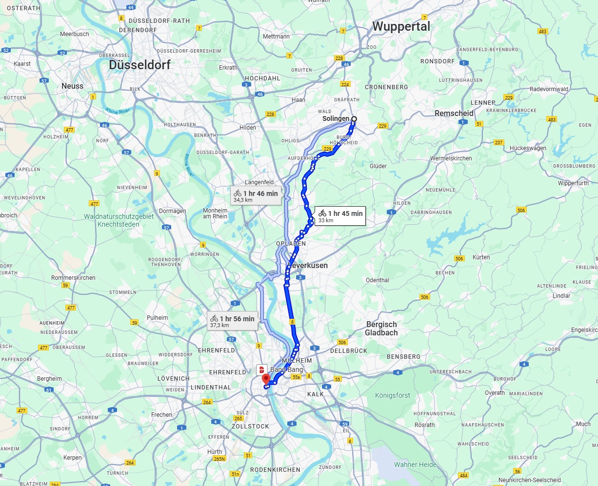 Anreise von Solingen Zu Köln Über 