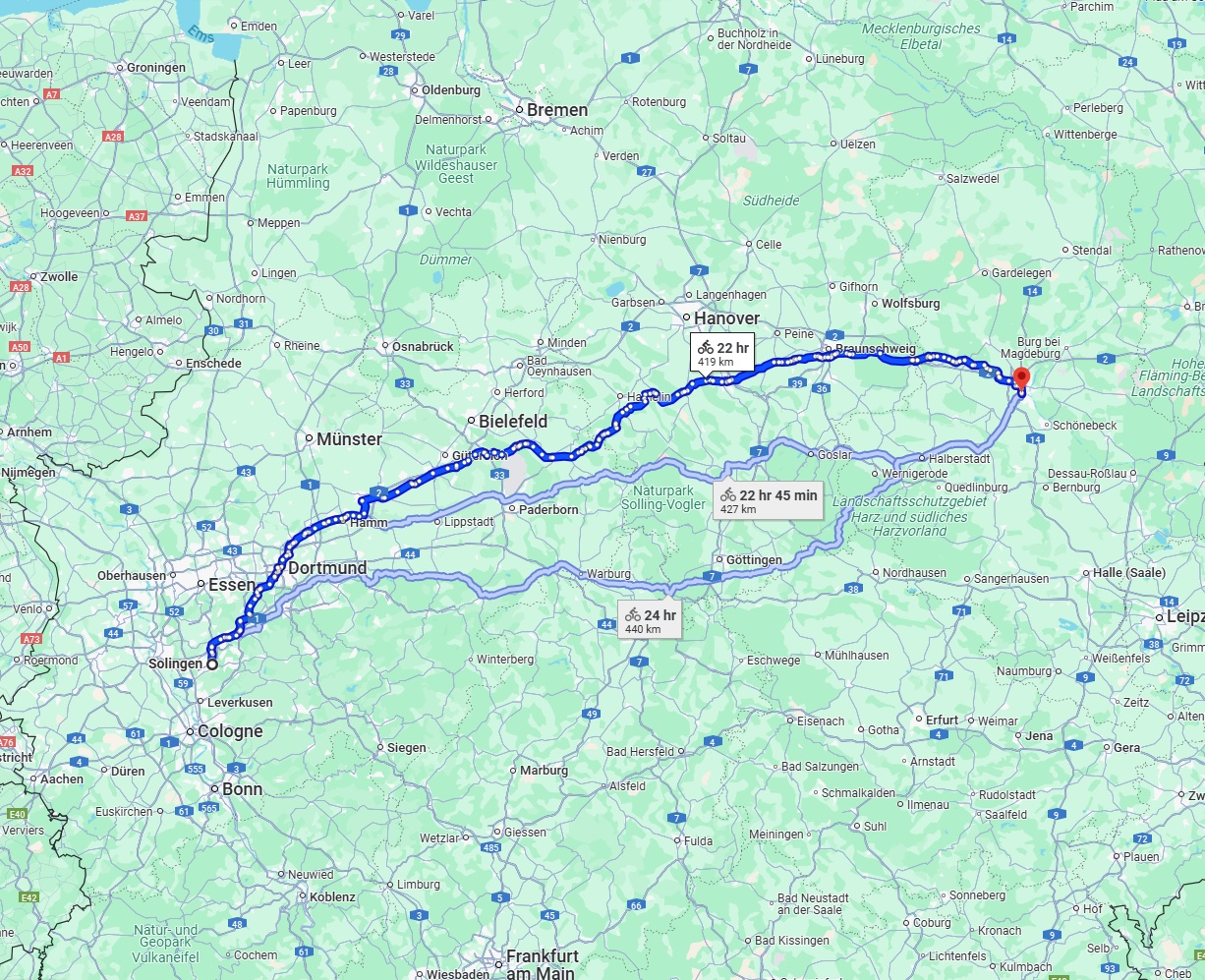Anreise von Solingen Zu Magdeburg Über 