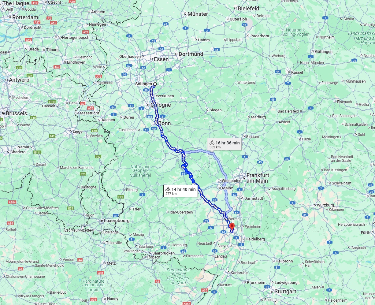 Anreise von Solingen Zu Mannheim Über 