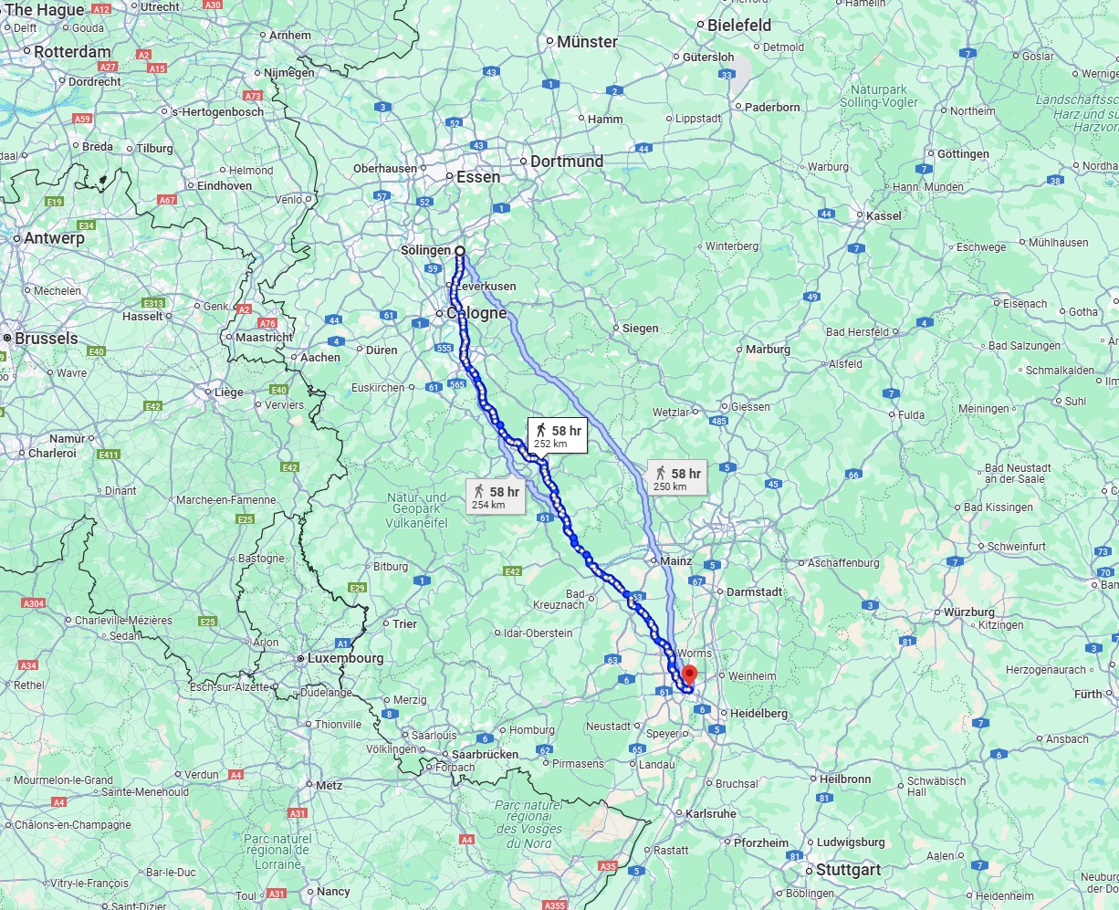 Anreise von Solingen Zu Mannheim Über 