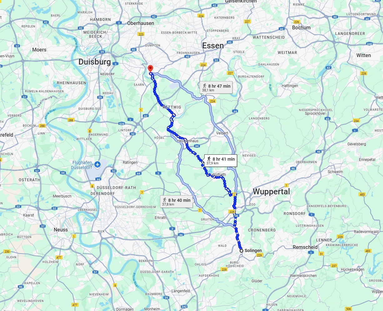 Anreise von Solingen Zu Mülheim an der Ruhr Über 
