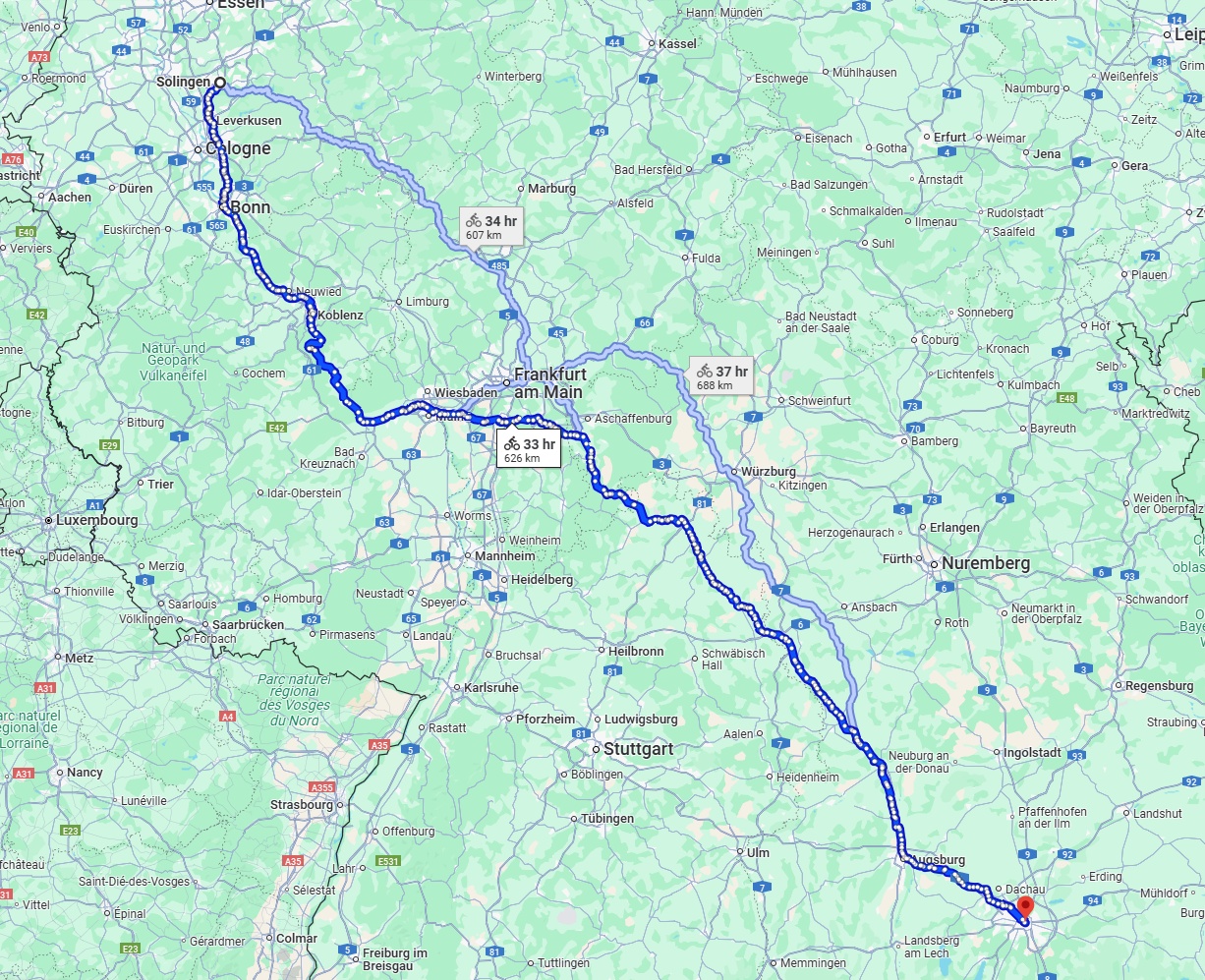 Anreise von Solingen Zu München Über 