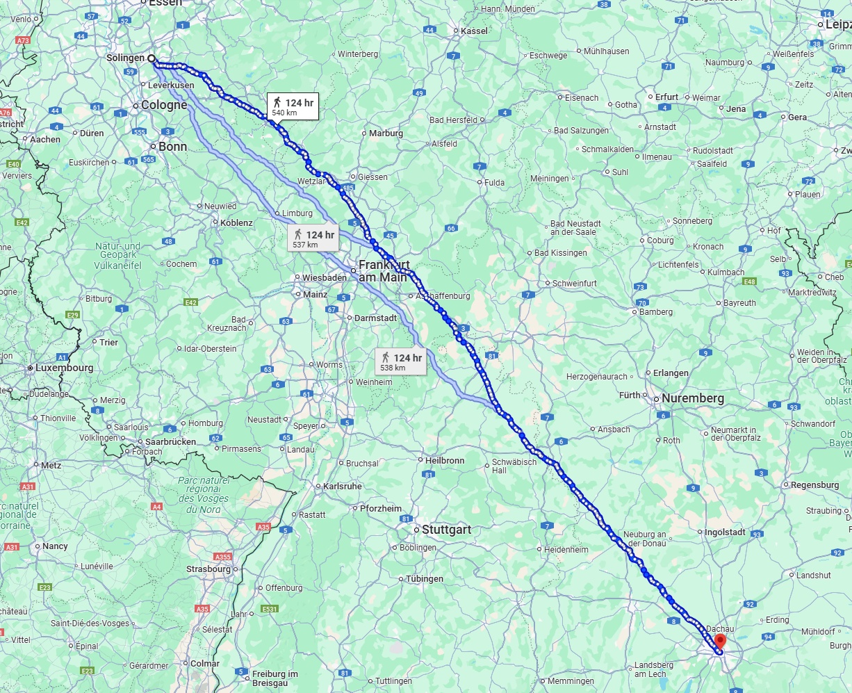 Anreise von Solingen Zu München Über 